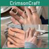 Modischer Geometrischer Offener Verstellbarer Ring Für Damen Mit Trendigen Designelementen