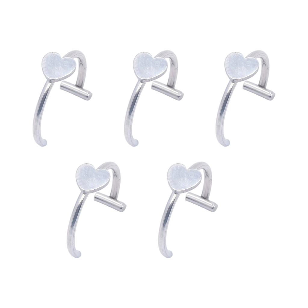 Without Piercing Lip Rings Sturdy Stainless Steel Imitation Lip Jewelry Secure Clip Designs for Sensitive Skin