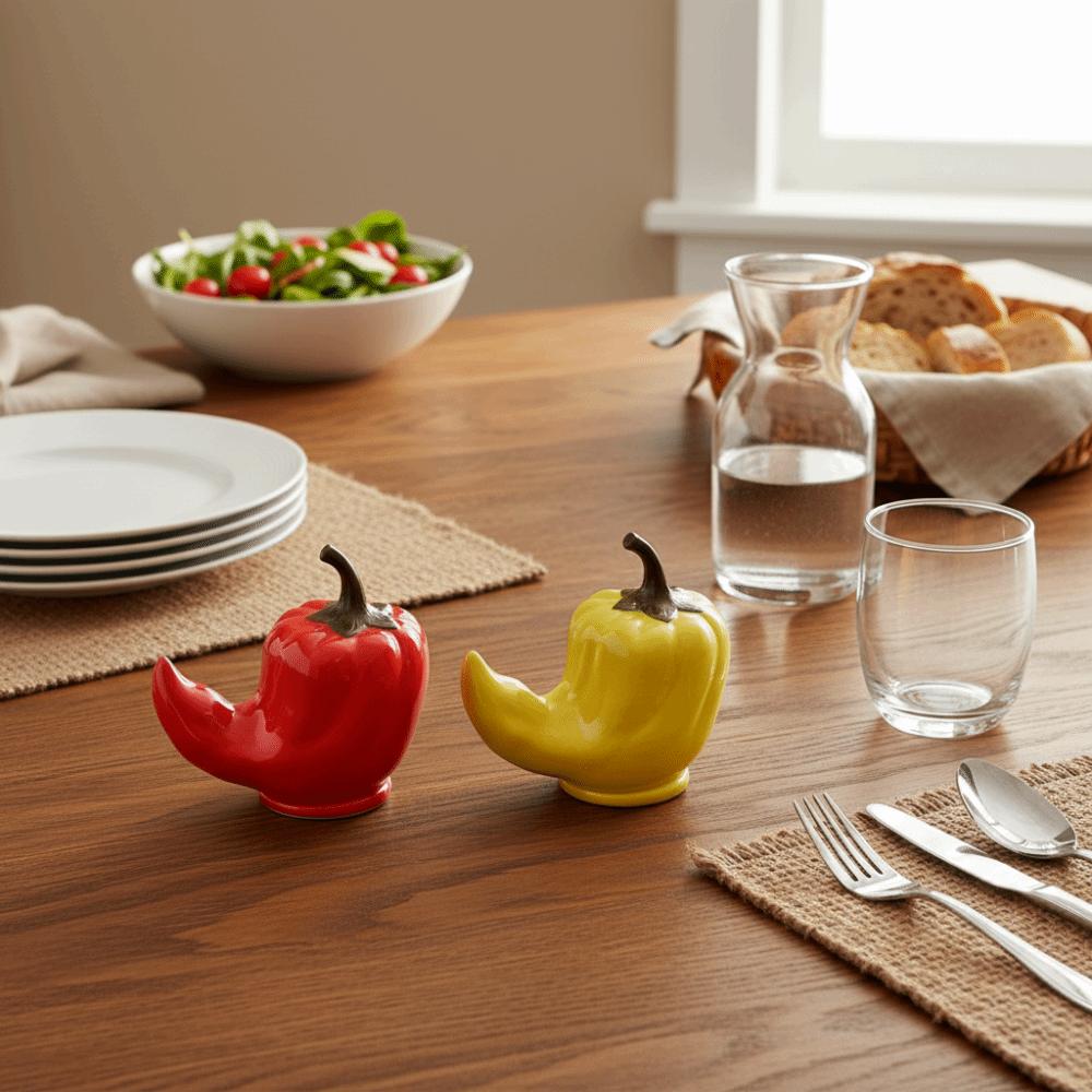 Ceramic Lantern Chili Toothpick Box Chili Thickened Chili Toothpick Case Dental Floss Storage Vegetable Shapes