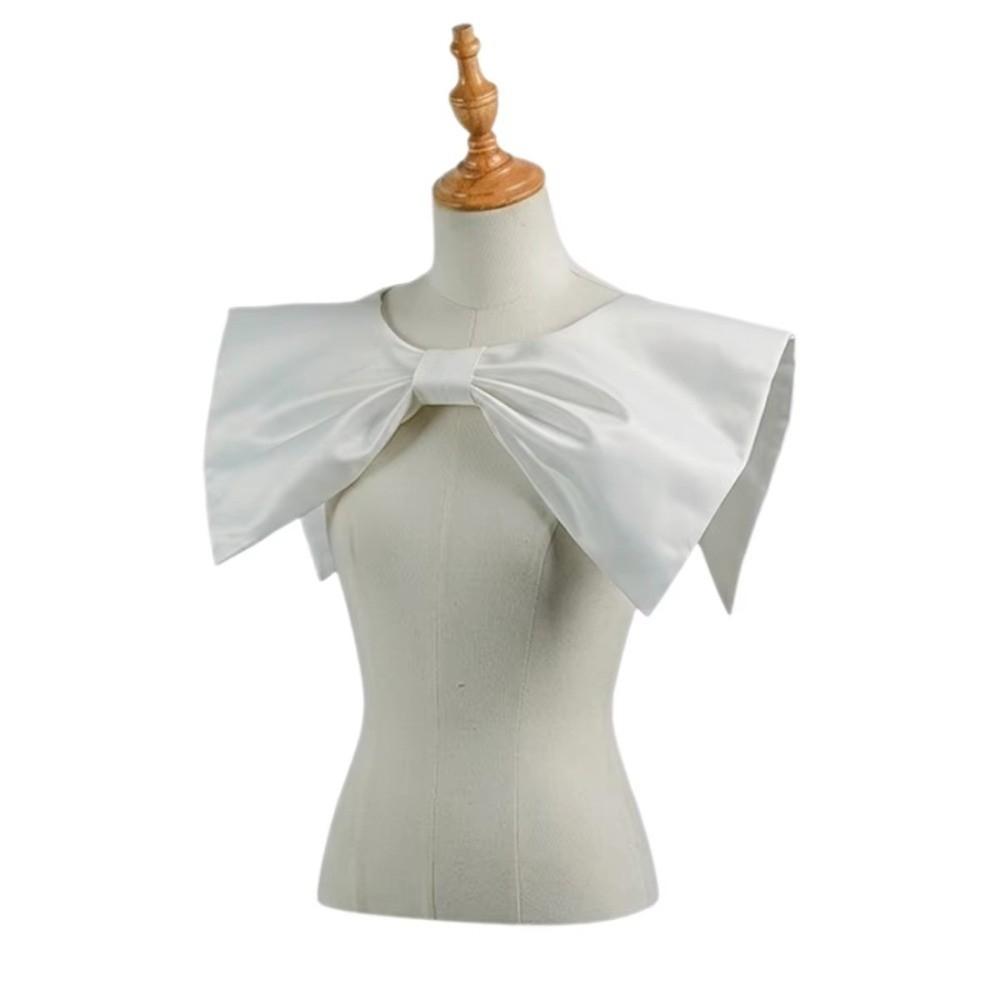 Satin Material Decorative Collar Bow Design Fashion Accessory Elegant Fake Collar  Casual Wear