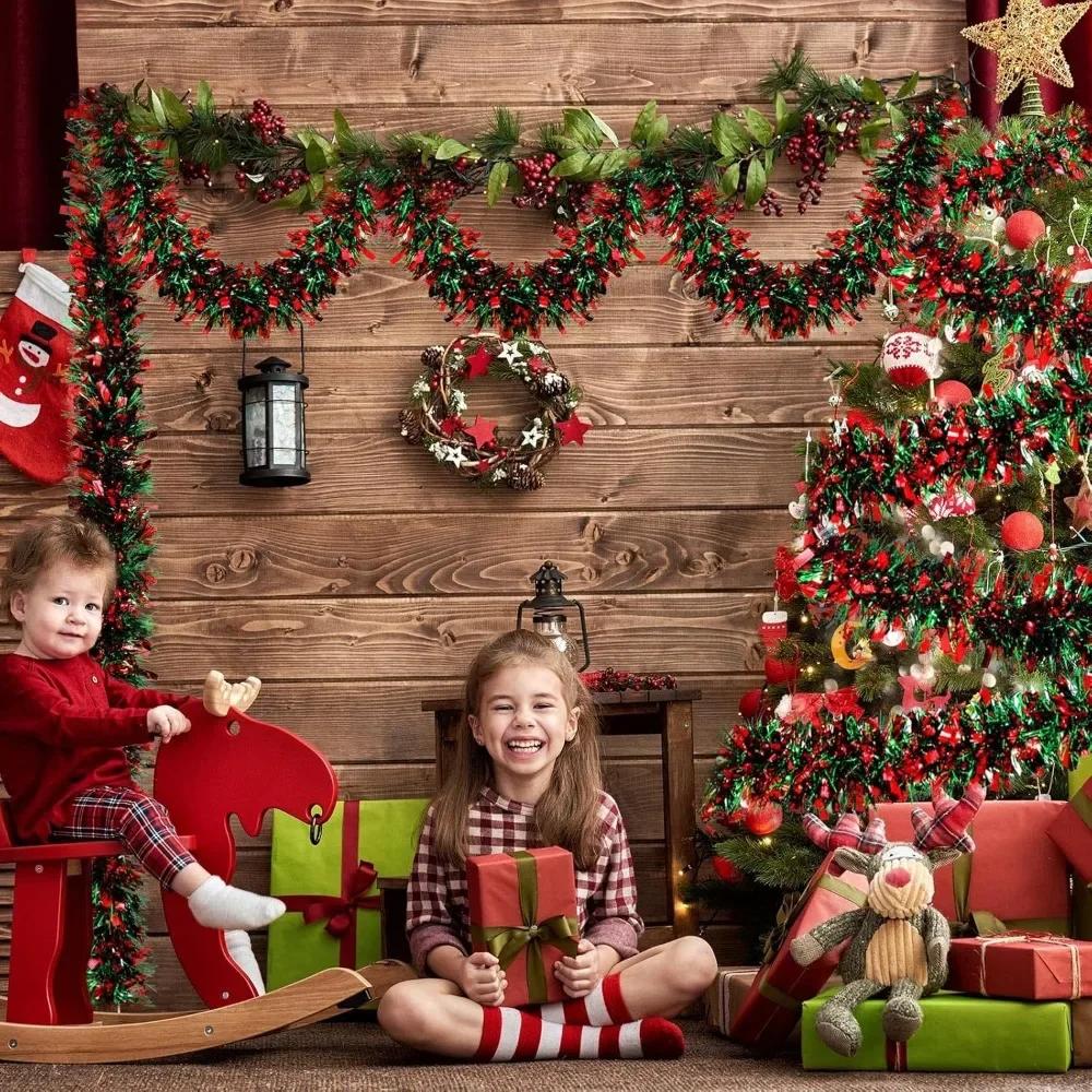 Christmas Red and Green Snowman Wreath Christmas Tree Decoration Bar Tabletop Decoration Party Home Staircase Decoration Props