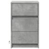 Nightstand with LED Lights Concrete Grey Particleboard