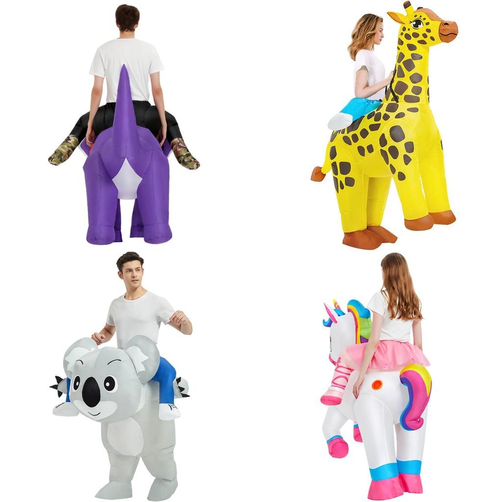 Koala Unicorn Giraffe Pig Tropical Fish Cosplay Inflatable Suit Halloween Easter