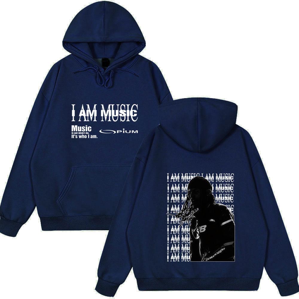 Rapper Playboi Carti I AM MUSIC LOGO Print Hoodies Opium Ken Carson Narcissist Tops Men Women Clothing Hip Hop Oversized Wears