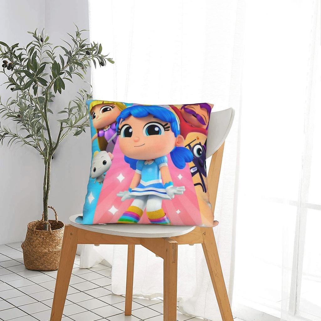 True Rainbows Kingdoms Cartoon Pillowcase Polyester Cushion Cover Decorations Throw Pillow Case Cover Home Zippered 45X45cm
