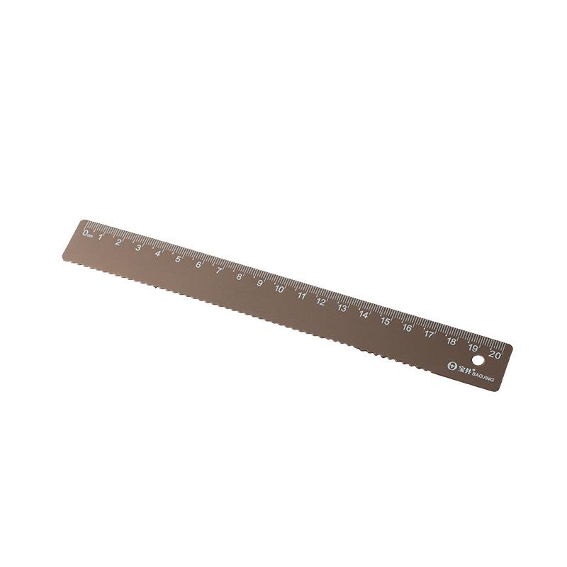 20cm Aluminum Alloy Metal Ruler for Drawing and Student Stationery