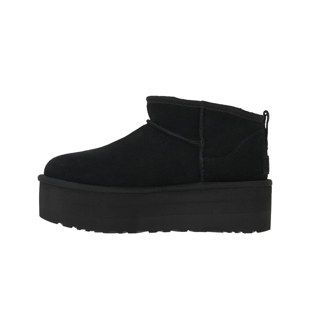 UGG Klassische Ultra Mini Plateau Stiefelette Schwarz Damen Sneaker 1135092-BLK