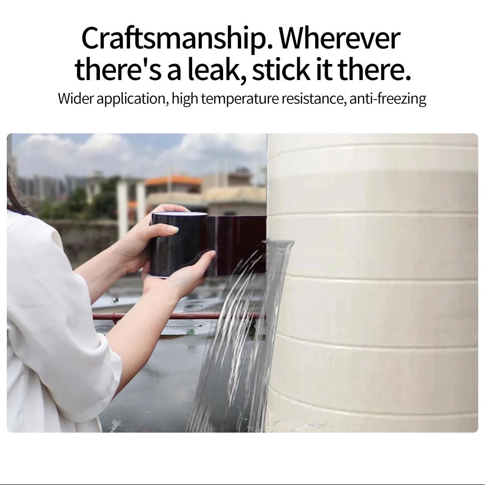 1.5m Immediate Leak Stopping Tape Super Sticky Strong Waterproof Water Bucket Household Water Pipe Canopy Crack Repair Water
