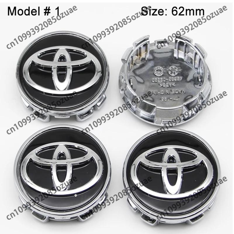4Pcs 56mm 57mm 60mm 62mm Car Wheel Center Hub Cap Stickers Accessory For Toyota Rav4 Yaris Avensis Corolla Camry crown Rim Cover