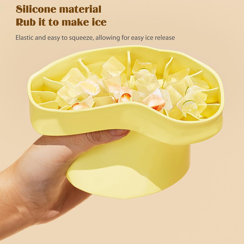 Foldable Ice Bucket Silicone Stackable Reusable Ice Mold Home Kitchen Tools