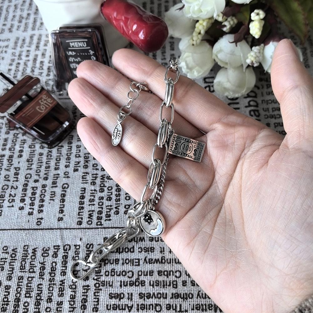 Punk Coole Männer und Frauen Accessoires Mode Armband Multi-Element Vintage Dollar Tag Sterne Mond Casual Luxus Schmuck