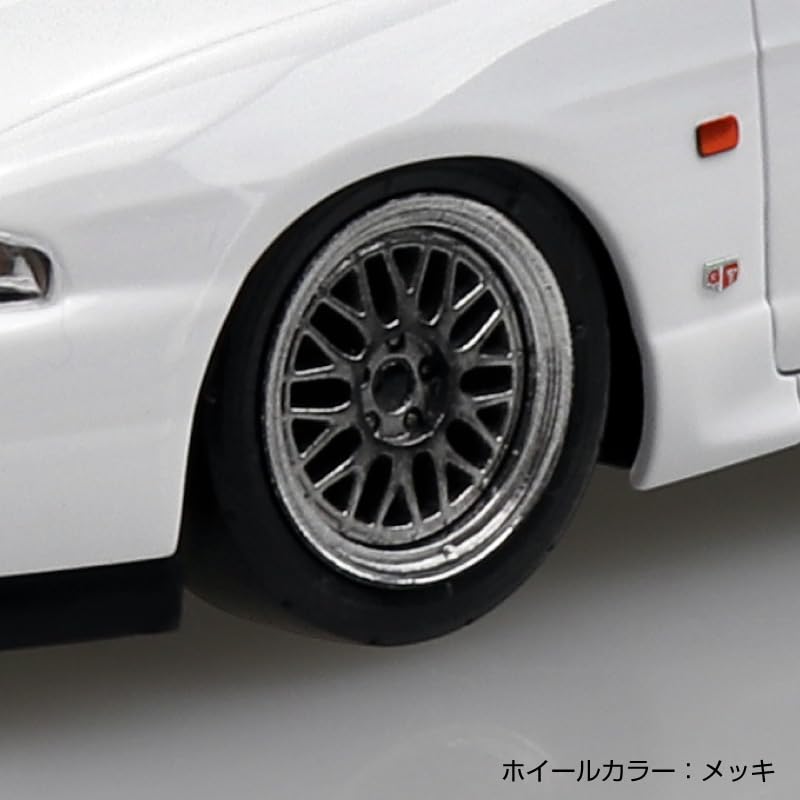 Aoshima Bunka Kyozai (AOSHIMA) Rakupla Snap Kit Nr.. 21CU-WE Nissan R33 Skyline GT-R Spezialfelgen (Weiß) Plastikmodellbausatz im Maßstab 1/32