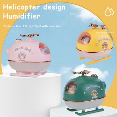 Cute Duck Pilot Airplane USB Humidifier 300ml Personal Cool Mist Humidifier with Colorful Night Light Bedroom Office Desk Nursery Travel Decoration