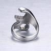 Personalized titanium steel  wrench rin open ring punk ring