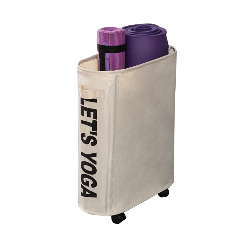 Rollender Wäschekorb mit Rädern für Zuhause, faltbar, Aufbewahrungskörbe für Schmutzwäsche, wasserdichte Organizer, schmaler Wäschekorb