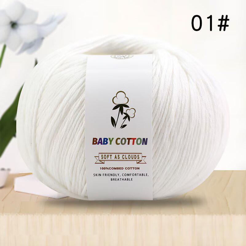Pure Xinjiang Cotton Yarn for Children's Knitting and DIY Crochet Projects