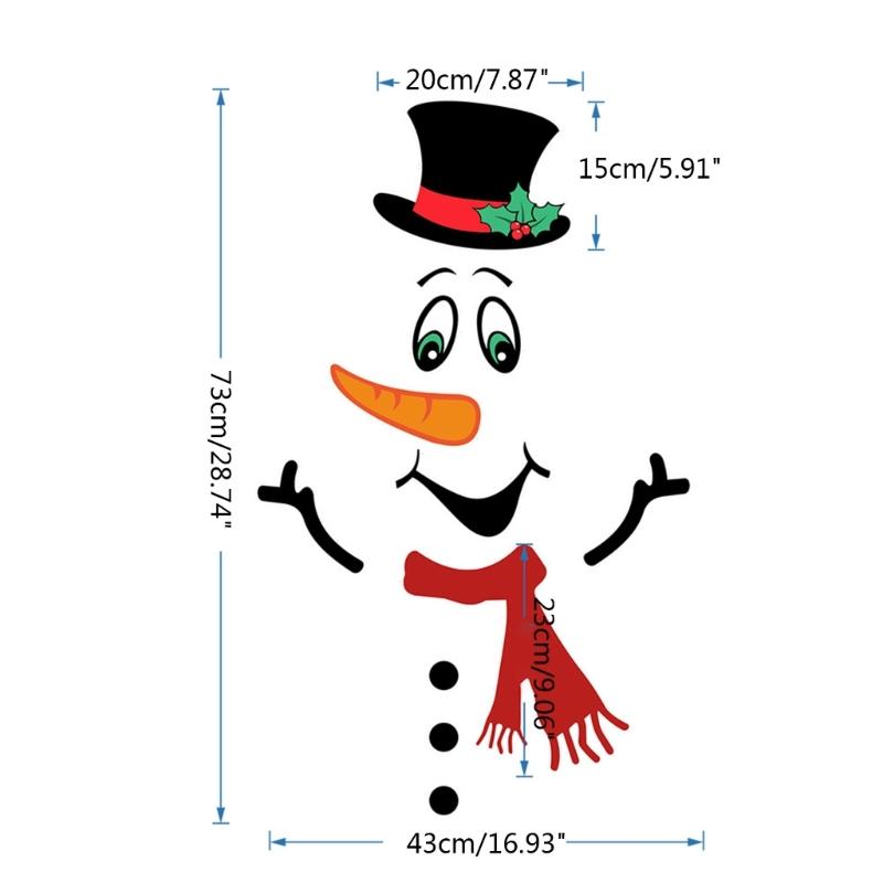 Christmas Cartoon Snowman Magnet Refrigerator Sticker Decal Xmas Ornament for Home KItchen Fridge Decorative Decal Gift