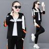Women's Autumn Spring Insulated Tracksuit Lining Hoodie Two-piece Set, Korean-style Clothes