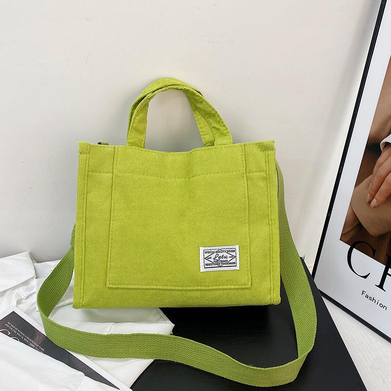 

New Vintage Corduroy Tote Bag Retro Messenger Crossbody Bags Purse Casual Women Handbags Shoulder Bag Multiple Color Available 25x20x8cm
