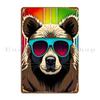 Cool Bear Metal Plaque Poster Cinema Printing Club Print Wall Decor Tin Sign Poster