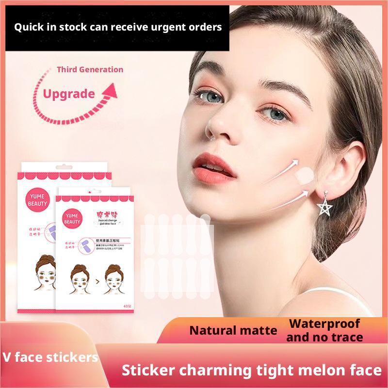40pcs Invisible V Face Lift Tapes Wrinkle Removal Sticker Face Forehead Neck Sticker Pad Anti Aging Patch Facial Slimming Mask