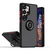 Anti-theft Acrylic Phone Case For Samsung Galaxy S26 Ultra S25 Edge S24 S23 FE S22 Plus Metal Magnetic Ring Stand Back Cover