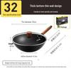 32cm Non-Coated Rust-Resistant Wrought Iron Wok
