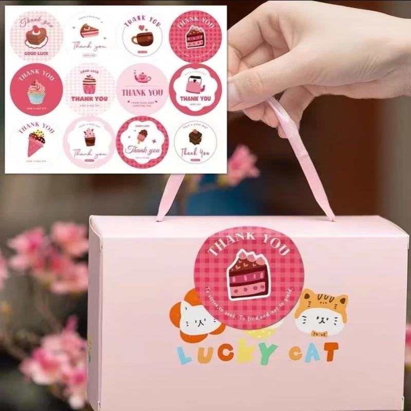 30 Sheets Bow Thank You Adhesive Stickers Smudge-Proof Decor Labels for Bridal Shower Gift Wrapping Envelope Seals