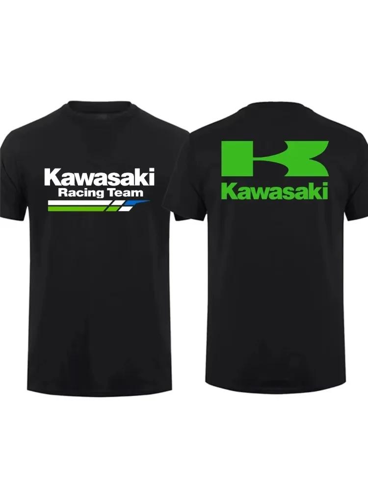 

Чоловіча літня нова футболка з чистої бавовни Повсякденна футболка Kawasaki Racing Team Evil Claws Домінантний візерунок Дихаюча вулична футболка M