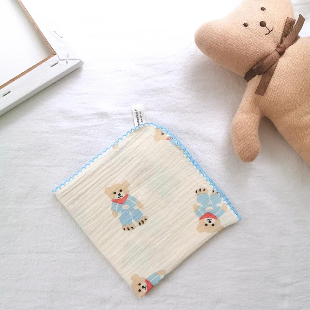 Cotton Baby Face Towel Newborn Baby Items 4 Layer Muslin Baby Bibs Handkerchief Soft Saliva Towel Triangle Feeding Burp Cloths
