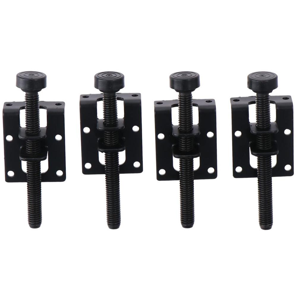 4 Pack Heavy Duty Steel Furniture Leveling Feet 10cm Black Furniture Feet Load Levelers Workbench Cabinet