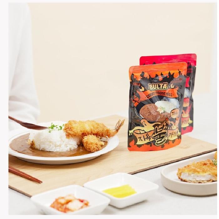 Bulta Curry Koreanisches extra scharfes Curry, 2 Sorten, 180 g x 3er-Pack