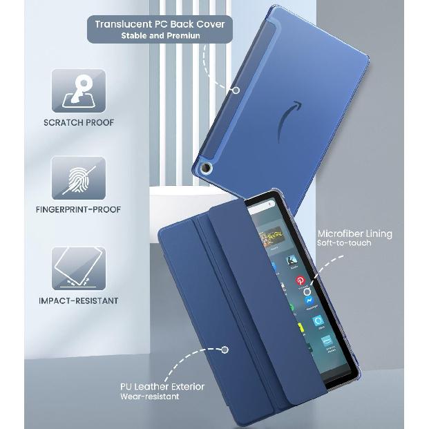 MoKo Case Fits Kindle Fire Max 11 Tablet (13th Gen, 2023 Release) 11" - Slim PU Leather Trifold Stand Cover for Kindle Fire 11 Tablet Colored Hard