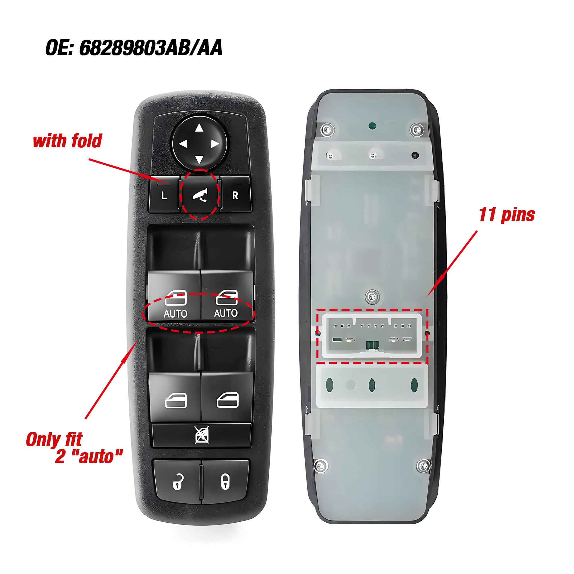 68289803AB 68319803AA For Jeep Grand Cherokee WK 2016-,Front Left Side Driver Power Master Window Lifter Control Switch 68289803AB