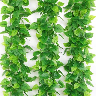 Dirbtinis pothos vynmedis oro kondicionieriaus ir vandens vamzdžių uždengimui, radiatoriaus dekoracija plastikiniais lapais