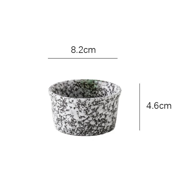 7,6 cm große japanische Gewürzschale, kreative Keramikschale für Sojasauce, Dip-Essig-Schale, runder kleiner Teller, Küchenutensilien, Geschirr