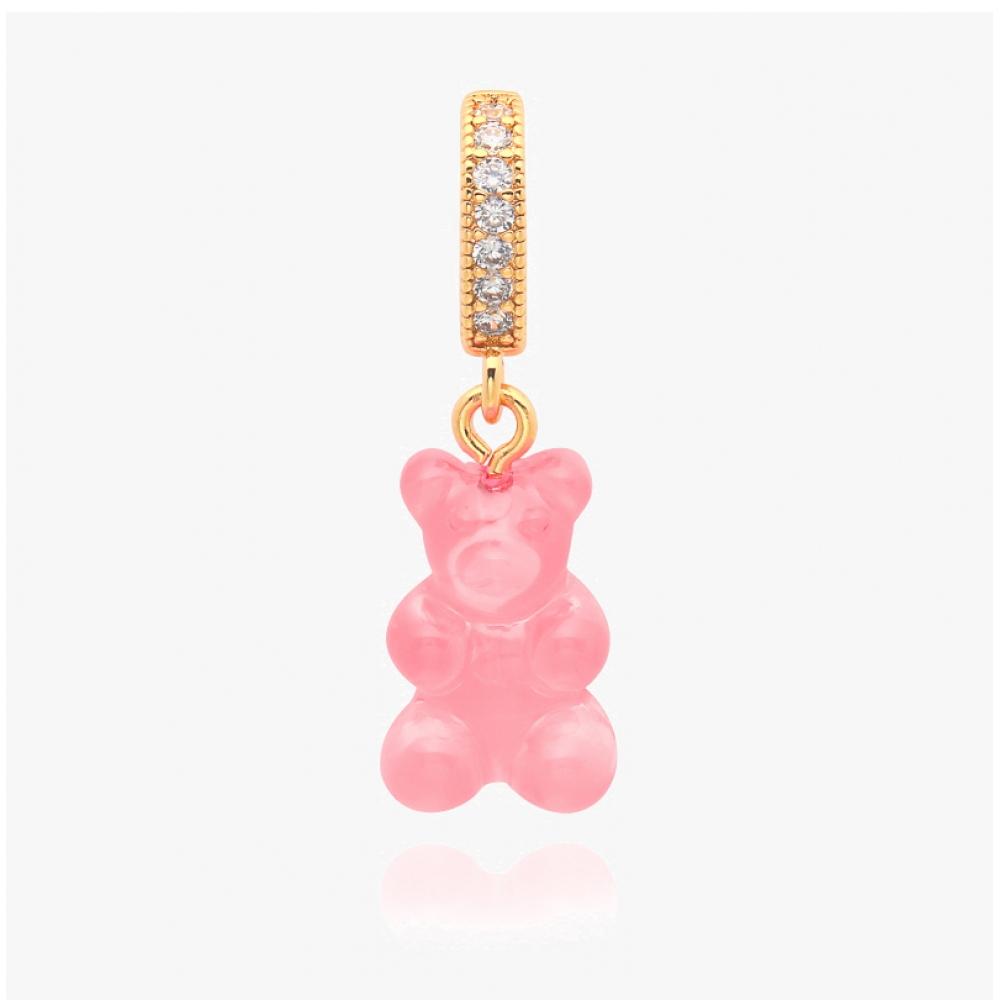         Nostalgia Bear Bubblegum Pave Connector                         