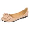 Fashion Large Size 46 Fashionable Bean Shoes for Women's Casual Lightweight, One Foot Shallow Mouth Pointed Flat Shoes Zapatos De Mujer