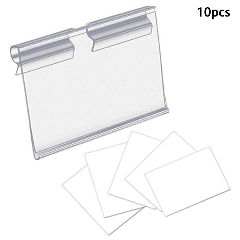10Pcs Plastic Sign Label Holder Wire Shelf Retail Price Tag Label Holder Stand