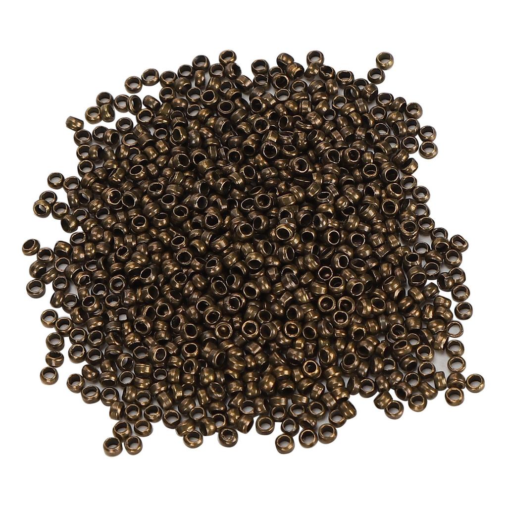500Pcs Crimp Beads Round Spacer Loose Stopper Terminators Tips for Necklace Bracelet