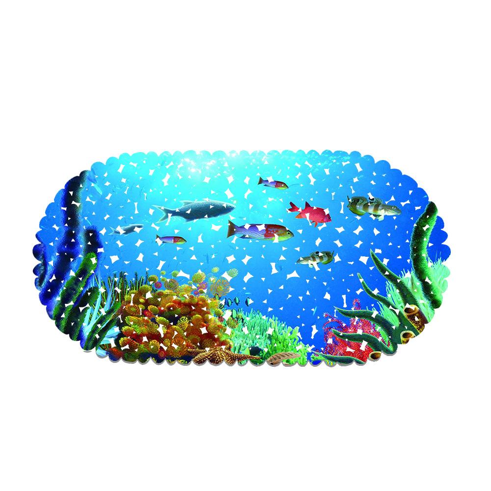 Underwater World Bathroom Mat Bath Room Floor Mat Pvc Non-Slip Mat Waterproof Suction Cup Floor Mat Foot Mat Can