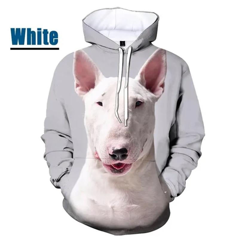 New Fashion Bull Terrier 3D Printed Men And Women Hoodies Clothing Casual Dog Bull Terrier Long Sleeve Streetwear Tops Hooded