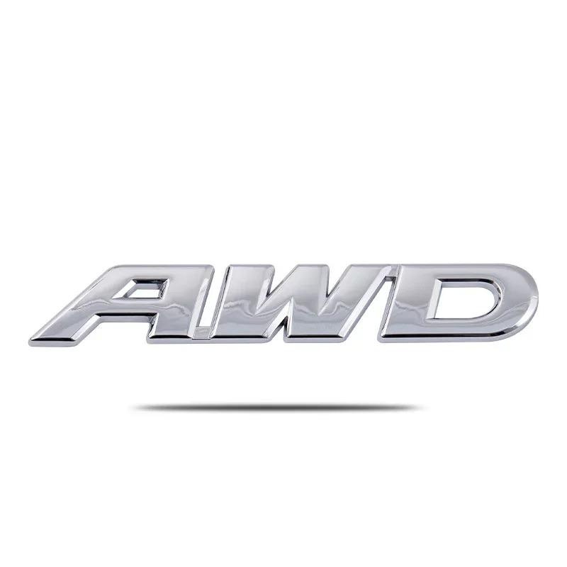 AAALZ1 3D Metal AWD Logo Universal Car Emblem Fender Badge Trunk Decal Sticker For VW Toyota Honda CRV XRV MAZDA 4WD SUV 4x4 Off Road