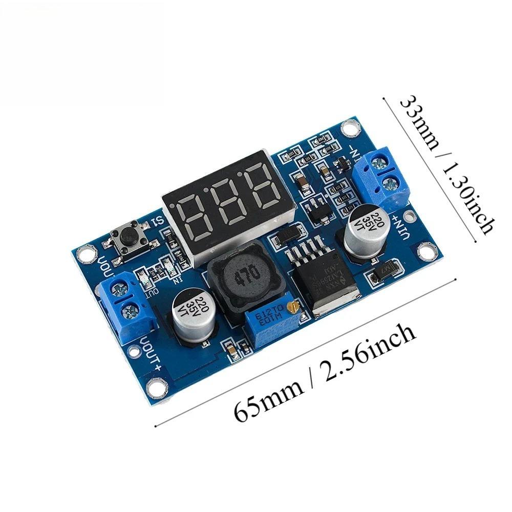 LM2596 DC To DC Step Down Converter Module with LED Display Voltmeter 4.0~40V To 1.25-37V Buck Adapter Adjustable Power Supply