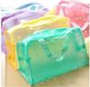 Bolsa de Armazenamento de Cosméticos Impermeável em PVC para Mulheres Floral Transparente Bolsa de Lavar Criativa para Saída de Casa Bolsa de Banho Comprimida