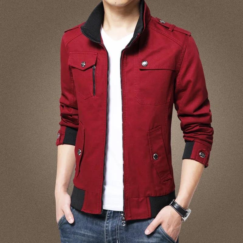 Erkek Kargo Ceketler Moda Bomber Ceket Erkek Giyim Basit İngiliz Stili Sıcak Rüzgar Geçirmez Ceket ve Mont Beyzbol Ceket Erkek