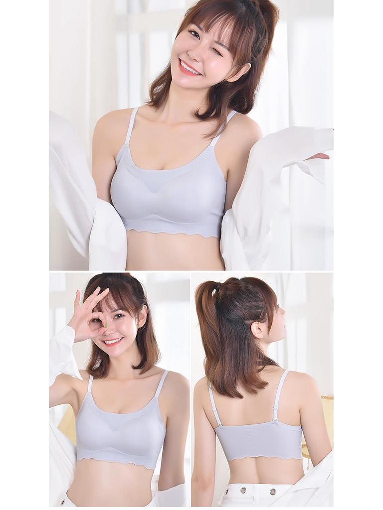 Nahtloser kabelloser Push-Up Schlaf-Stütz-Anti-Shake Sport-BH der zweiten Generation für Damen