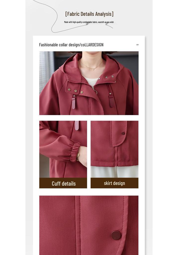 Elegant Spring Windbreaker for Mature Women 2026