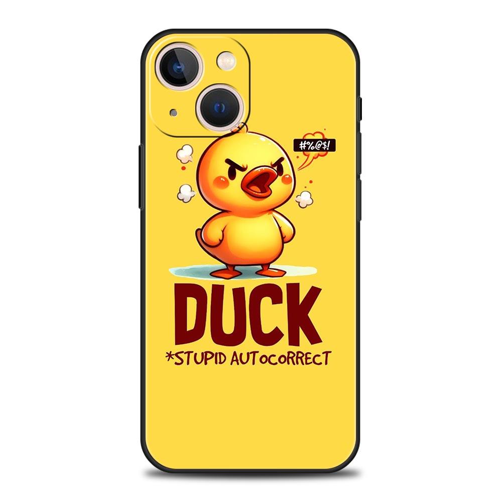 Cartoon Duck Phone Case Cover for iPhone 17 16 15 14 13 12 Pro Max 11 Pro Max 17 AIR Plus Shockproof Soft TPU Shell Fundas Capas