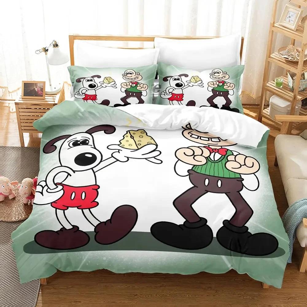  Kawaii Gromit Bedding Set Single Twin Full Queen King Size Aldult Duvet Cover Sets for Boys Bedroom Printed Anime Bed Sheet
